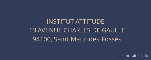 INSTITUT ATTITUDE