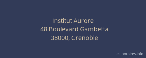 Institut Aurore