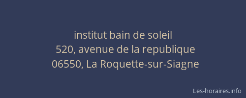 institut bain de soleil