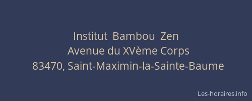 Institut  Bambou  Zen