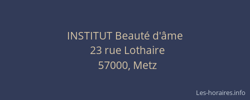 INSTITUT Beauté d'âme