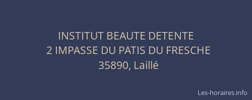 INSTITUT BEAUTE DETENTE
