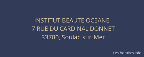 INSTITUT BEAUTE OCEANE
