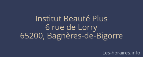 Institut Beauté Plus