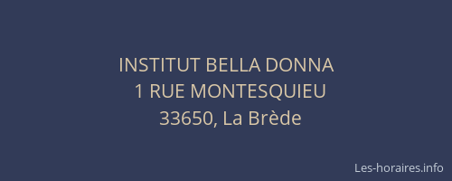 INSTITUT BELLA DONNA