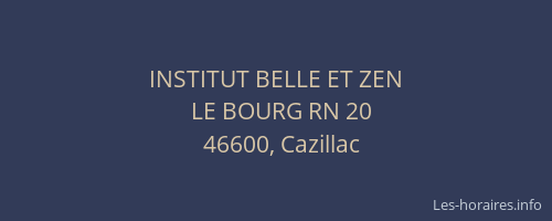 INSTITUT BELLE ET ZEN