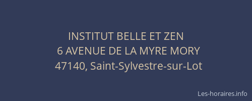 INSTITUT BELLE ET ZEN