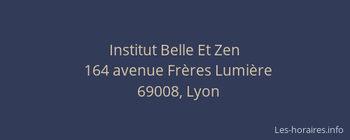 Institut Belle Et Zen