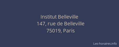 Institut Belleville