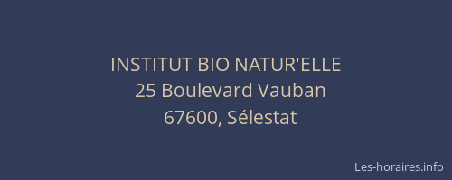 INSTITUT BIO NATUR'ELLE