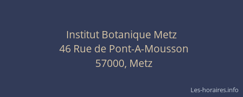 Institut Botanique Metz