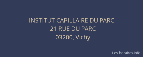 INSTITUT CAPILLAIRE DU PARC