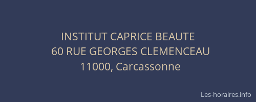 INSTITUT CAPRICE BEAUTE