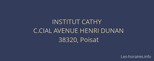INSTITUT CATHY