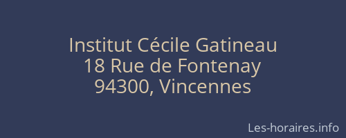 Institut Cécile Gatineau