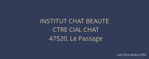 INSTITUT CHAT BEAUTE
