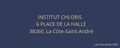 INSTITUT CHLORIS