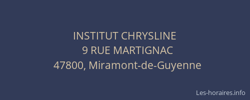 INSTITUT CHRYSLINE