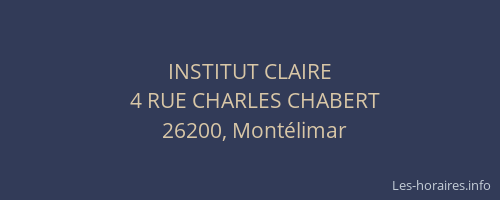 INSTITUT CLAIRE