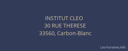 INSTITUT CLEO