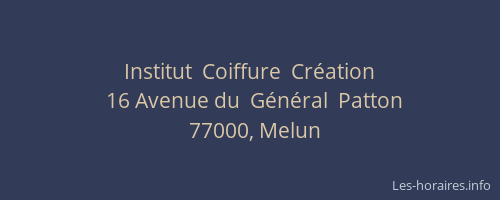 Institut  Coiffure  Création