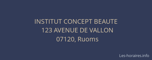 INSTITUT CONCEPT BEAUTE