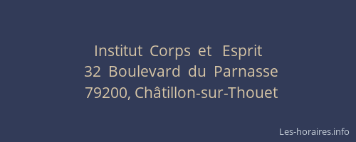 Institut  Corps  et   Esprit