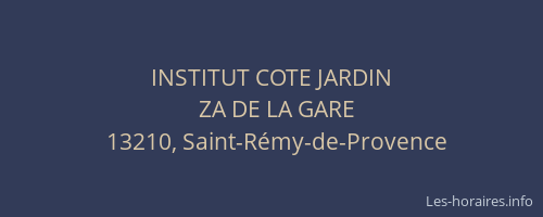 INSTITUT COTE JARDIN