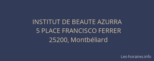INSTITUT DE BEAUTE AZURRA