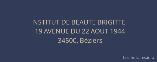 INSTITUT DE BEAUTE BRIGITTE