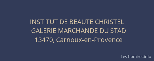 INSTITUT DE BEAUTE CHRISTEL