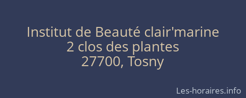 Institut de Beauté clair'marine