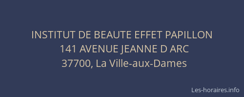 INSTITUT DE BEAUTE EFFET PAPILLON