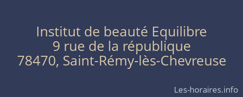 Institut de beauté Equilibre