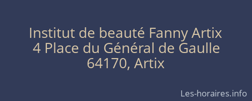 Institut de beauté Fanny Artix