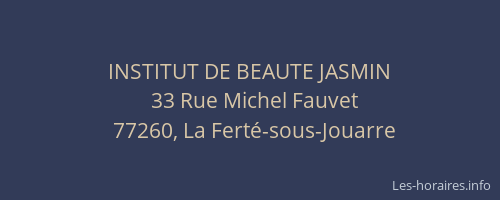 INSTITUT DE BEAUTE JASMIN