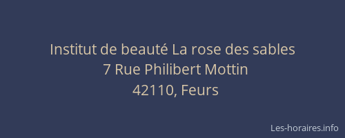 Institut de beauté La rose des sables