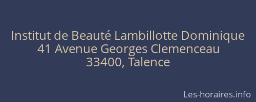 Institut de Beauté Lambillotte Dominique