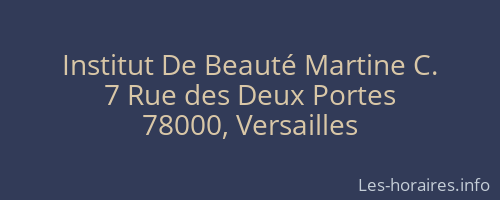 Institut De Beauté Martine C.
