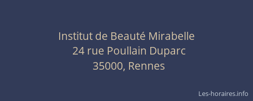 Institut de Beauté Mirabelle
