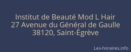 Institut de Beauté Mod L Hair
