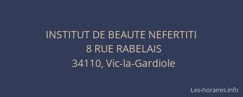 INSTITUT DE BEAUTE NEFERTITI