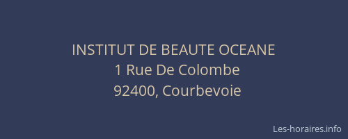 INSTITUT DE BEAUTE OCEANE