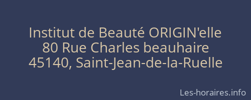 Institut de Beauté ORIGIN'elle