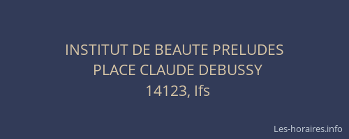 INSTITUT DE BEAUTE PRELUDES