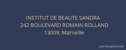 INSTITUT DE BEAUTE SANDRA