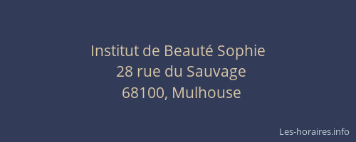 Institut de Beauté Sophie
