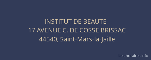 INSTITUT DE BEAUTE