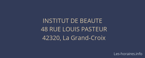 INSTITUT DE BEAUTE