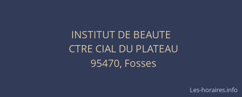 INSTITUT DE BEAUTE